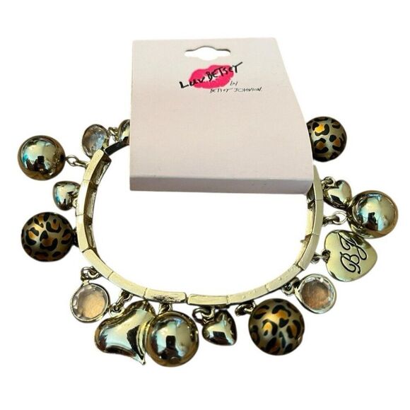 Betsey Johnson Animal Print Bangle Bracelet New - Picture 2 of 2